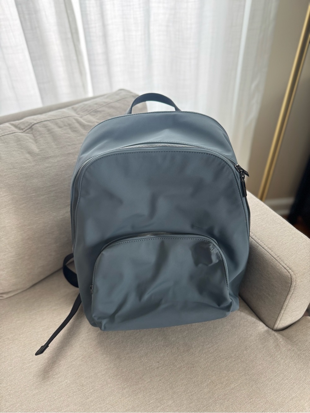 Away Backpack Coast Blue Front Pouch Laptop Sleeve and Luggage Strap